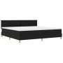Cama con Base de Resortes con Colchón Negra 200x200 cm Tela de , Camas y somieres - Ref: Foro24-3339023, Precio: 591,16 €, De...