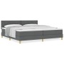 Cama con Somier con Colchón Gris Oscuro 200x200 cm Tela | Foro24.es | Tu tienda online para hogar, jardín y más Foro24.es