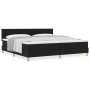 Cama con Base de Resortes con Colchón Negra 200x200 cm Tela de , Camas y somieres - Ref: Foro24-3339023, Precio: 591,16 €, De...