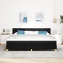 Cama con Base de Resortes con Colchón Negra 200x200 cm Tela de , Camas y somieres - Ref: Foro24-3339023, Precio: 591,16 €, De...
