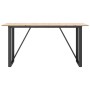 Mesa de comedor marco O madera maciza pino y acero 160x80x75cm en Mesas de comedor | Comprar online en Foru.es