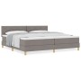 Cama Base de Muelles con Colchón Taupe 200x200 cm Tela | Foro24.es | Tu tienda online para hogar, jardín y más Foro24.es