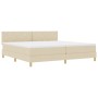 Cama con Box Spring con Colchón Crema 200x200 cm Tela | Foro24.es | Tu tienda online para hogar, jardín y más Foro24.es