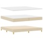 Cama con Box Spring con Colchón Crema 200x200 cm Tela | Foro24.es | Tu tienda online para hogar, jardín y más Foro24.es