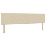 Cama con Box Spring con Colchón Crema 200x200 cm Tela | Foro24.es | Tu tienda online para hogar, jardín y más Foro24.es