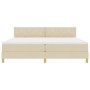 Cama con Box Spring con Colchón Crema 200x200 cm Tela | Foro24.es | Tu tienda online para hogar, jardín y más Foro24.es