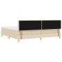 Cama con Box Spring con Colchón Crema 200x200 cm Tela | Foro24.es | Tu tienda online para hogar, jardín y más Foro24.es