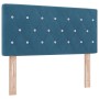 Cama Box Spring con colchón terciopelo azul oscuro 90x190 cm de , Camas y somieres - Ref: Foro24-3339078, Precio: 297,73 €, D...