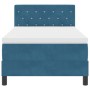 Cama Box Spring con colchón terciopelo azul oscuro 90x190 cm de , Camas y somieres - Ref: Foro24-3339078, Precio: 297,73 €, D...