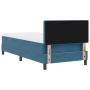 Cama Box Spring con colchón terciopelo azul oscuro 90x190 cm de , Camas y somieres - Ref: Foro24-3339078, Precio: 297,73 €, D...