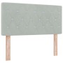 Cama Box Spring con colchón terciopelo gris claro 90x200 cm de , Camas y somieres - Ref: Foro24-3339080, Precio: 297,59 €, De...
