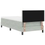 Cama Box Spring con colchón terciopelo gris claro 90x200 cm de , Camas y somieres - Ref: Foro24-3339080, Precio: 297,59 €, De...