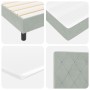 Cama Box Spring con colchón terciopelo gris claro 90x200 cm de , Camas y somieres - Ref: Foro24-3339080, Precio: 297,59 €, De...