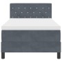 Cama Box Spring con colchón terciopelo gris oscuro 90x200 cm | Foro24.es | Tu tienda online para hogar, jardín y más Foro24.es
