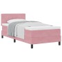 Cama Box Spring con colchón terciopelo rosa 90x200 cm de , Camas y somieres - Ref: Foro24-3339085, Precio: 296,99 €, Descuent...