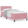 Cama Box Spring con colchón terciopelo rosa 90x200 cm de , Camas y somieres - Ref: Foro24-3339085, Precio: 296,99 €, Descuent...