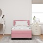 Cama Box Spring con colchón terciopelo rosa 90x200 cm de , Camas y somieres - Ref: Foro24-3339085, Precio: 296,99 €, Descuent...