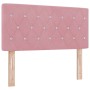 Cama Box Spring con colchón terciopelo rosa 90x200 cm de , Camas y somieres - Ref: Foro24-3339085, Precio: 296,99 €, Descuent...