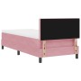 Cama Box Spring con colchón terciopelo rosa 90x200 cm de , Camas y somieres - Ref: Foro24-3339085, Precio: 296,99 €, Descuent...