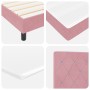 Cama Box Spring con colchón terciopelo rosa 90x200 cm de , Camas y somieres - Ref: Foro24-3339085, Precio: 296,99 €, Descuent...