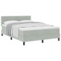Cama Box Spring con colchón terciopelo gris claro 140x200 cm | Foro24.es | Tu tienda online para hogar, jardín y más Foro24.es