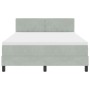 Cama Box Spring con colchón terciopelo gris claro 140x200 cm | Foro24.es | Tu tienda online para hogar, jardín y más Foro24.es