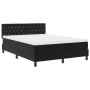 Cama Box Spring con colchón terciopelo negro 140x200 cm | Foro24.es | Tu tienda online para hogar, jardín y más Foro24.es