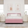 Cama Box Spring con colchón terciopelo rosa 160x200 cm | Foro24.es | Tu tienda online para hogar, jardín y más Foro24.es
