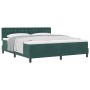 Cama Box Spring con colchón terciopelo verde oscuro 180x200 cm de , Camas y somieres - Ref: Foro24-3339125, Precio: 553,32 €,...