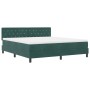 Cama Box Spring con colchón terciopelo verde oscuro 180x200 cm de , Camas y somieres - Ref: Foro24-3339125, Precio: 553,32 €,...