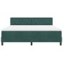 Cama Box Spring con colchón terciopelo verde oscuro 180x200 cm de , Camas y somieres - Ref: Foro24-3339125, Precio: 553,32 €,...