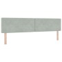 Cama Box Spring con colchón terciopelo gris claro 200x200 cm de , Camas y somieres - Ref: Foro24-3339128, Precio: 566,56 €, D...