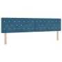 Cama Box Spring con colchón terciopelo azul oscuro 200x200 cm de , Camas y somieres - Ref: Foro24-3339132, Precio: 576,36 €, ...