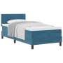 Cama Box Spring con colchón terciopelo azul oscuro 80x200 cm de , Camas y somieres - Ref: Foro24-3339138, Precio: 268,58 €, D...