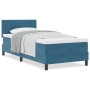 Cama Box Spring con colchón terciopelo azul oscuro 80x200 cm de , Camas y somieres - Ref: Foro24-3339138, Precio: 268,58 €, D...
