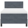 Cama Box Spring con colchón terciopelo gris oscuro 90x190 cm | Foro24.es | Tu tienda online para hogar, jardín y más Foro24.es