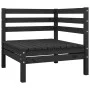 Juego de muebles de jardín 9 piezas negro madera pino maciza de vidaXL, Conjuntos de jardín - Ref: Foro24-3083338, Precio: 29...