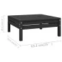 Juego de muebles de jardín 9 piezas negro madera pino maciza de vidaXL, Conjuntos de jardín - Ref: Foro24-3083338, Precio: 29...