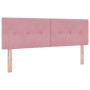 Cama con resortes rosa y colchón 140x190 cm de terciopelo de , Camas y somieres - Ref: Foro24-3339175, Precio: 431,11 €, Desc...