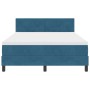 Cama Box Spring con colchón terciopelo azul oscuro 160x200 cm de , Camas y somieres - Ref: Foro24-3339186, Precio: 476,51 €, ...