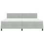 Cama Box Spring con colchón terciopelo gris claro 200x200 cm de , Camas y somieres - Ref: Foro24-3339194, Precio: 568,98 €, D...