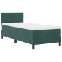 Cama Box Spring con colchón terciopelo verde oscuro 80x200 cm de , Camas y somieres - Ref: Foro24-3339203, Precio: 266,77 €, ...