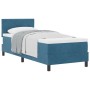 Cama Box Spring con colchón terciopelo azul oscuro 80x200 cm de , Camas y somieres - Ref: Foro24-3339204, Precio: 270,75 €, D...