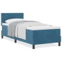 Cama Box Spring con colchón terciopelo azul oscuro 80x200 cm de , Camas y somieres - Ref: Foro24-3339204, Precio: 270,75 €, D...