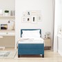 Cama Box Spring con colchón terciopelo azul oscuro 80x200 cm de , Camas y somieres - Ref: Foro24-3339204, Precio: 270,75 €, D...