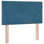 Cama Box Spring con colchón terciopelo azul oscuro 80x200 cm de , Camas y somieres - Ref: Foro24-3339204, Precio: 270,75 €, D...
