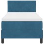 Cama Box Spring con colchón terciopelo azul oscuro 80x200 cm de , Camas y somieres - Ref: Foro24-3339204, Precio: 270,75 €, D...