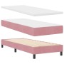 Cama Box Spring con colchón terciopelo rosa 80x200 cm de , Camas y somieres - Ref: Foro24-3339205, Precio: 276,22 €, Descuent...