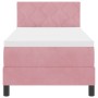 Cama Box Spring con colchón terciopelo rosa 80x200 cm de , Camas y somieres - Ref: Foro24-3339205, Precio: 276,22 €, Descuent...