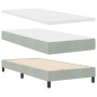 Cama Box Spring con colchón terciopelo gris claro 80x200 cm | Foro24.es | Tu tienda online para hogar, jardín y más Foro24.es